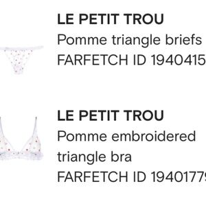 LE PETIT TROU lace bra and underwear